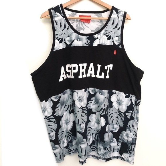 Asphalt Floral Number 13 Tank Top - Picture 1 of 14